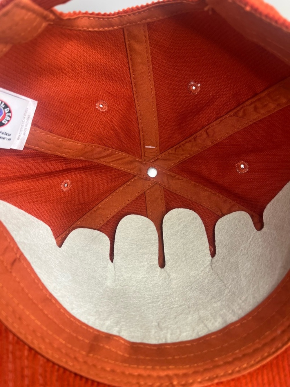 NWT New Grateful Dead Orange Corduroy Hat Baseball Cap OS Vintage Vtg 90s 00s - Picture 8 of 10
